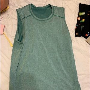 Green metal vent tank